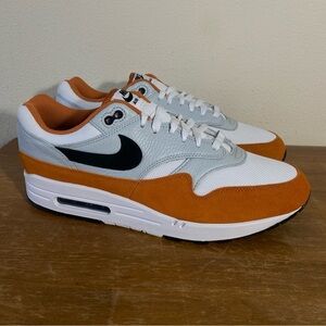 Nike Air Max 1 Monarch Orange Suede Gray Nike Refurbished - Size 13